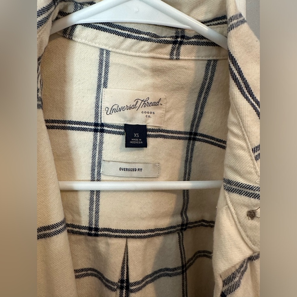 Oversized beige flannel from target